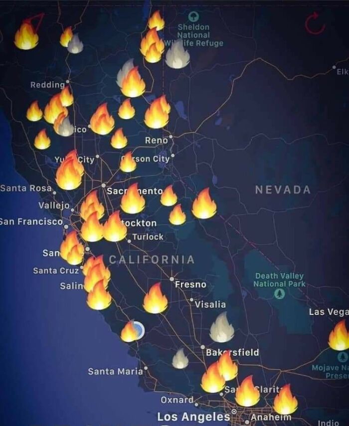 Les incendies en californie