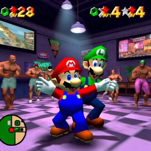 Mario et Luigi dansent