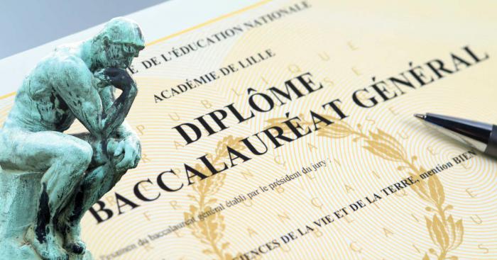 le penseur diplôme baccalauréat