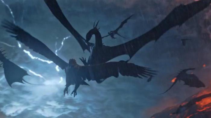 lotr movie great eagles battle vs nazgul