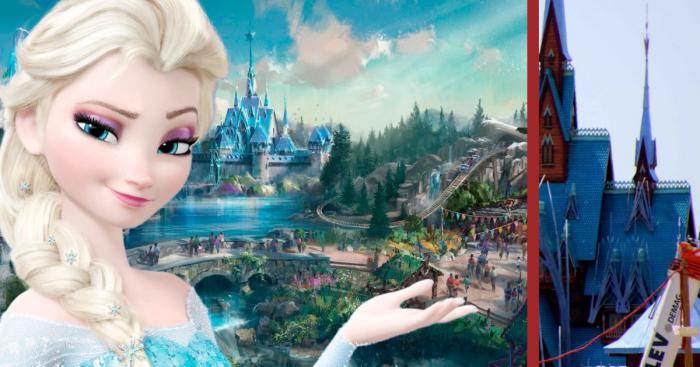 De nouvelles images inédites du château de World of Frozen en construction