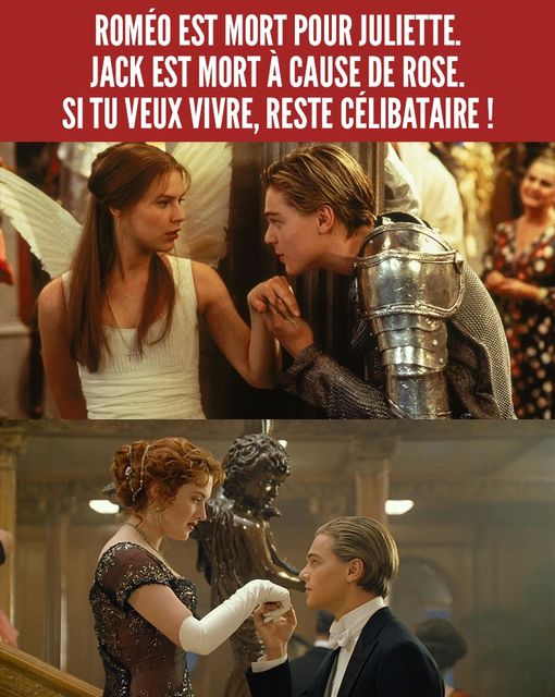 Leonardo DiCaprio, Claire Danes et Kate Winslet (Roméo et Juliette, Titanic)