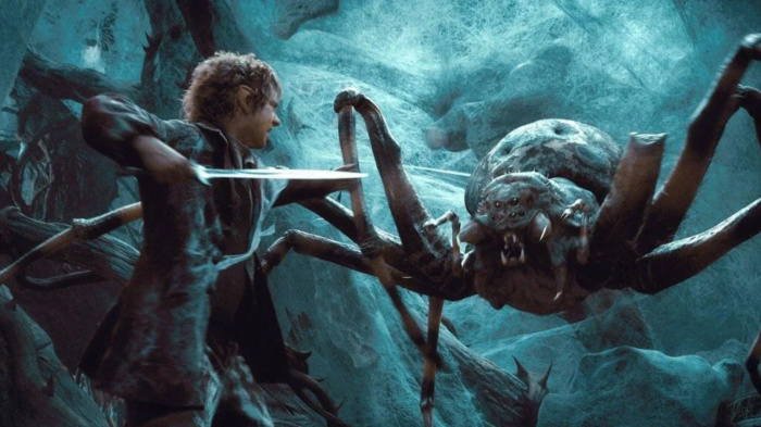 Bilbo the hobbit vs spiders 