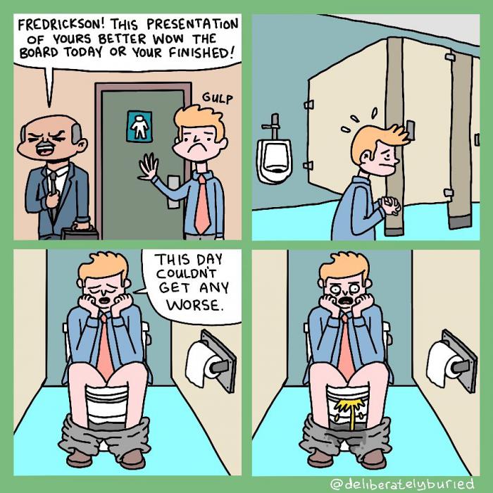 un homme au wc