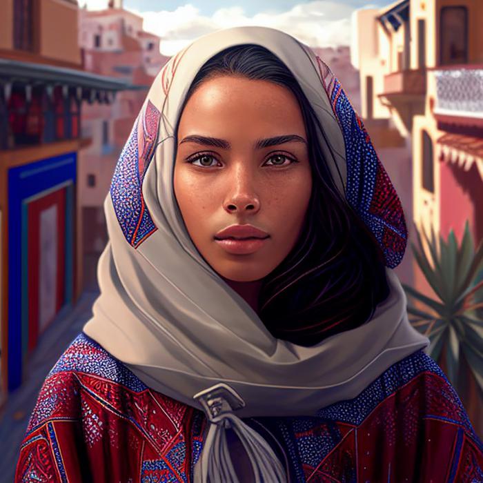 Morocco in female version by an ai