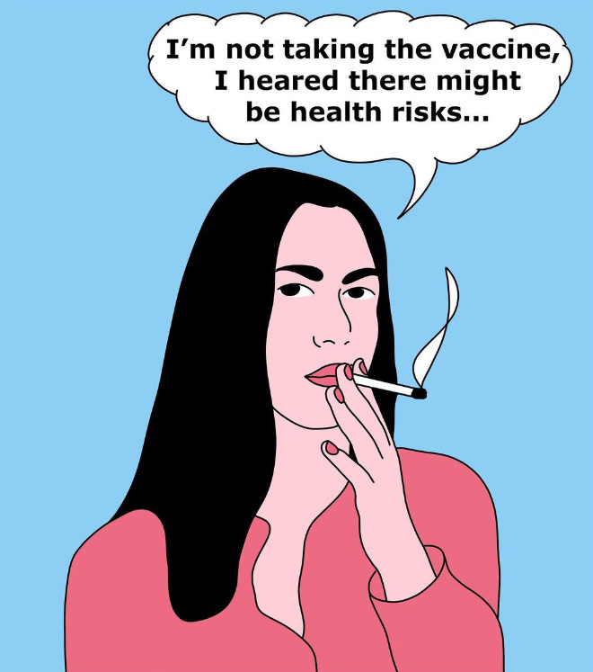 une femme qui fume