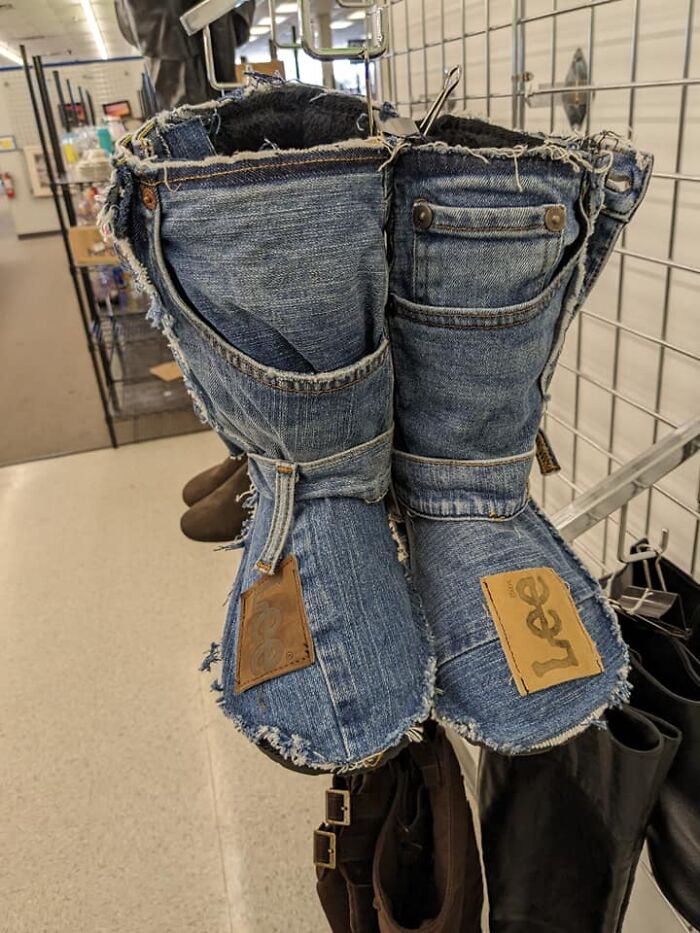 des bottes en jeans
