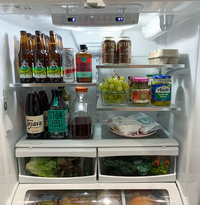 rangement dans un frigo