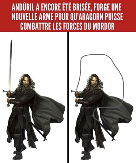 Aragorn avec une corde à sauter