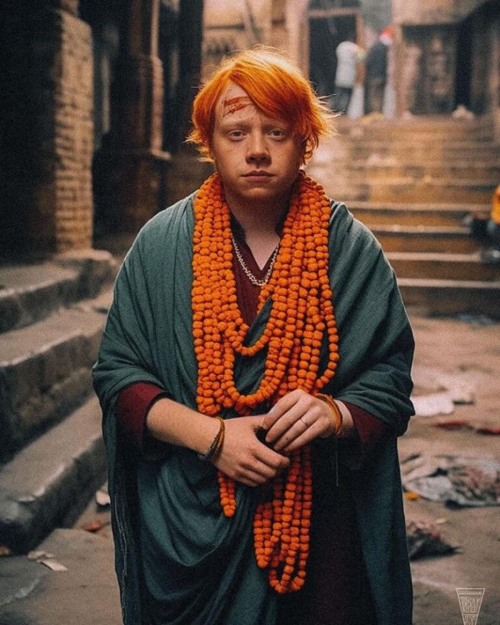 Ron Weasley avec une tenue indienne