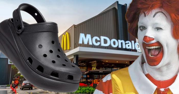 Crocs et McDo collaborent pour lancer une des modèles de Crocs aux couleurs de la chaîne de fast-food