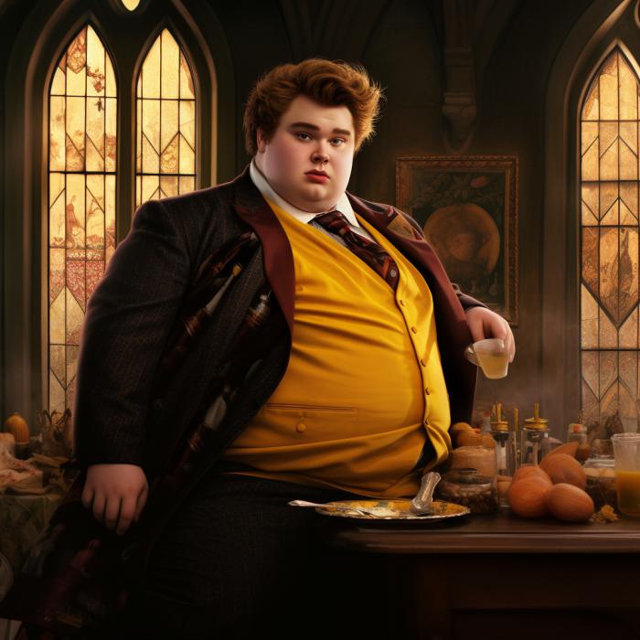 Cedric Diggory recréé en version obèse par une IA.