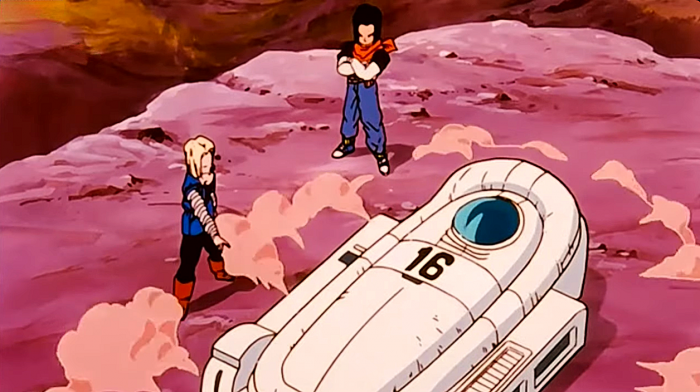 ANDROID 17 and 18 activate ANDROID 16 dragon ball