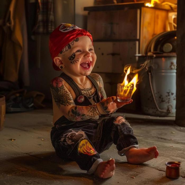 le bébé pyromane