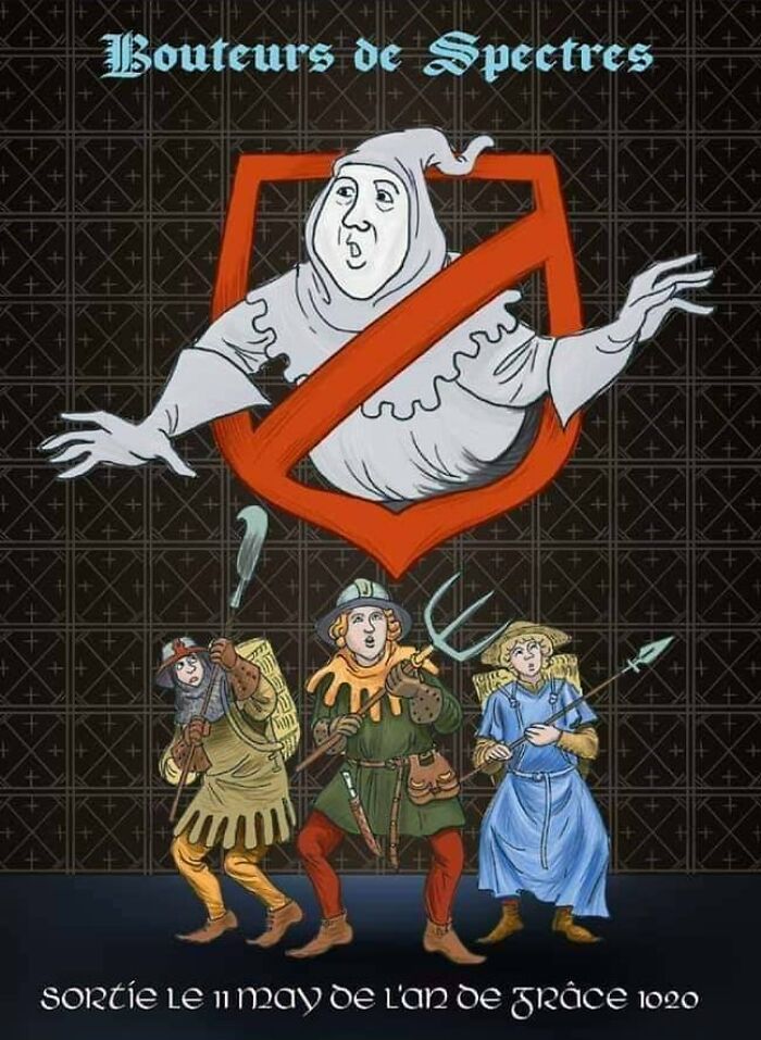 Affiche médiévale Ghostbusters
