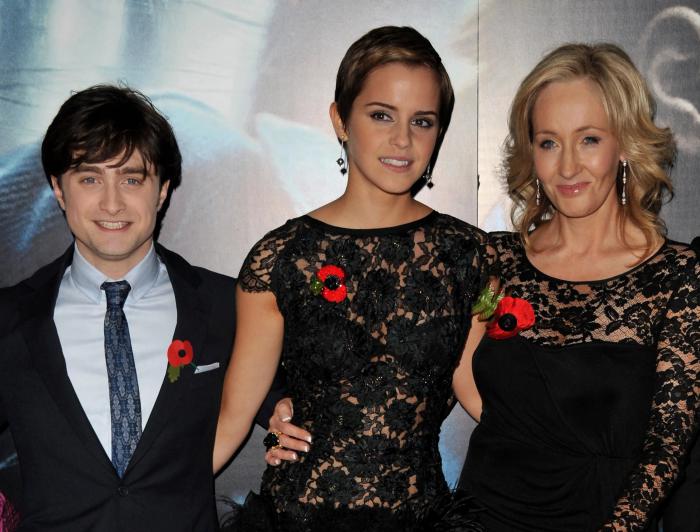 J.K. Rowling, Daniel Radcliffe, Emma Watson