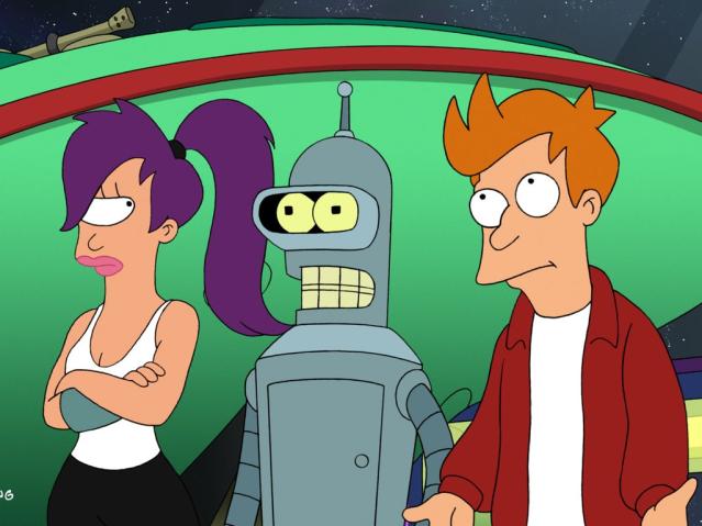 Leela, Bender et Fry