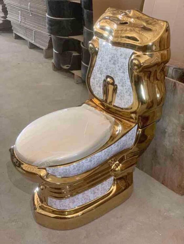 un wc en or