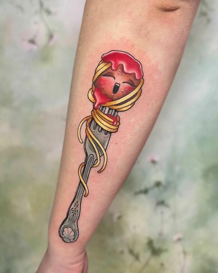 tatouage de spaghetti