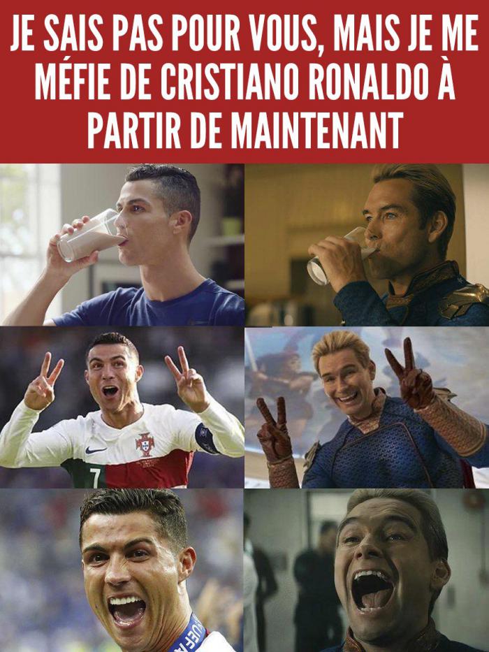 Cristiano Ronaldo et Homelander de The Boys