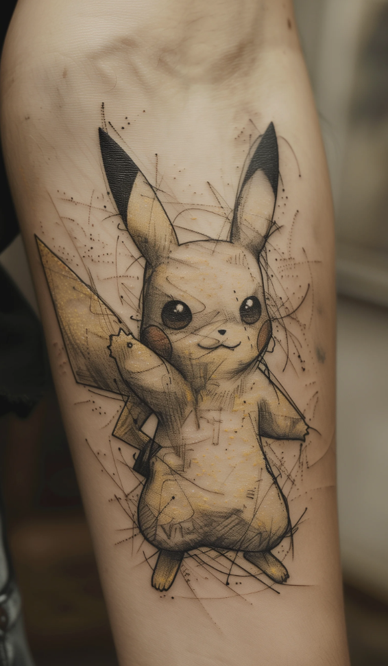 pikachu tatouage