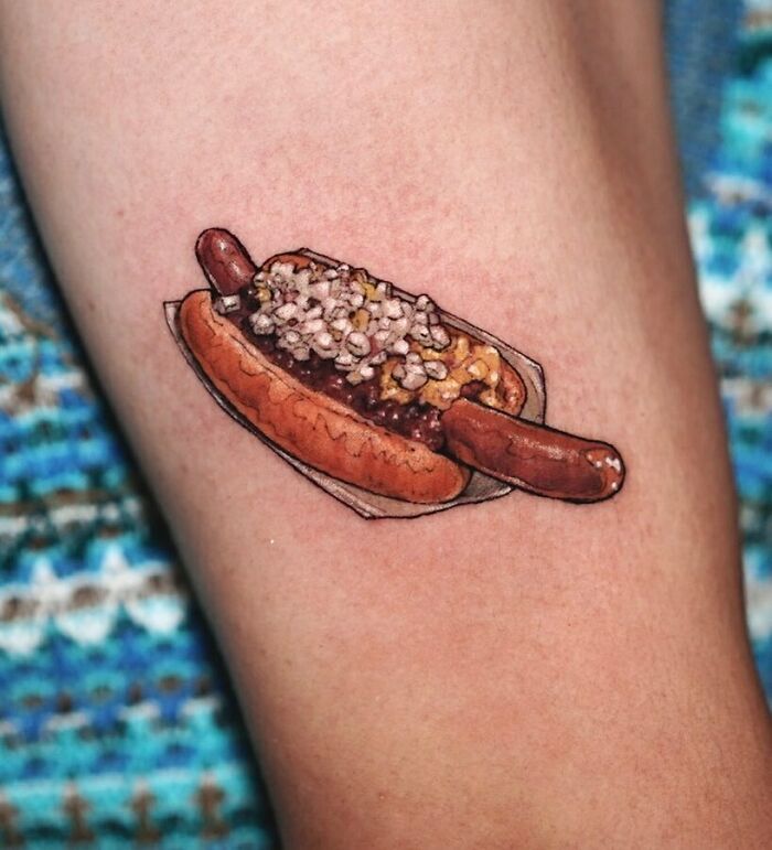 tatouage de hotdog