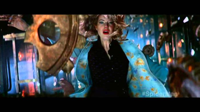 Mort de Gwen Stacy (Emma Stone) dans The Amazing Spider-Man 2