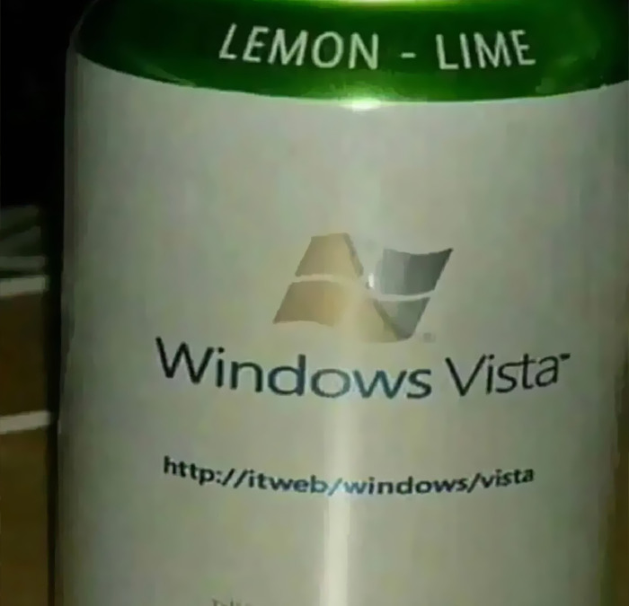 une boisson Windows Vista