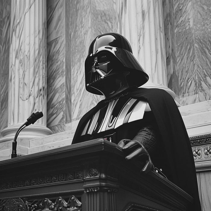 Dark Vador à la tribune du Sénat US