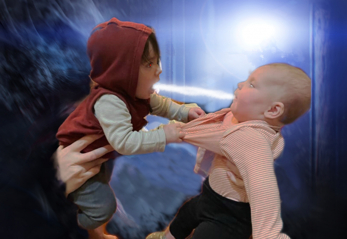 photoshop battle bagarre bébés 