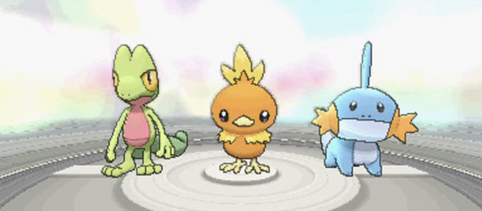 Starters Pokémon Rubis et Saphir