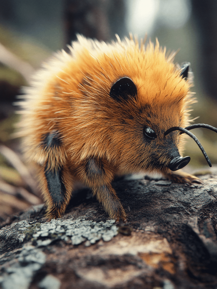 Une abeille avec un sanglier