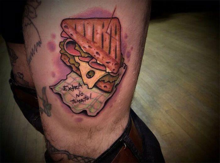 tatouage de sandwich