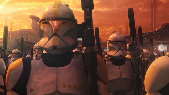 Les clones à la fin de Star Wars : épisode II, l