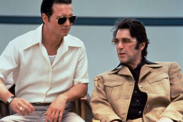 Johnny Depp et Al Pacino dans Donnie Brasco.