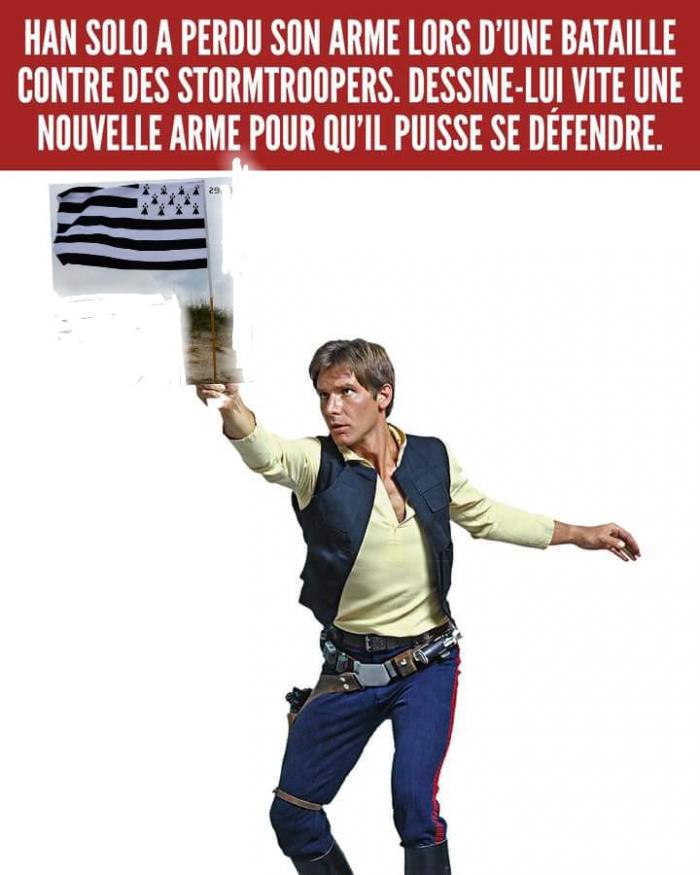 Han Solo avec le drapeau breton