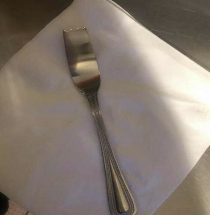 une fourchette sans dent