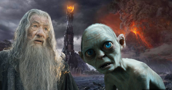 Gandalf et Gollum du Seigneur des Anneaux