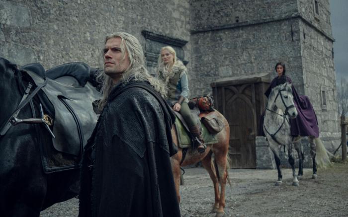 Geralt de Riv, Ciri et Yennefer dans The Witcher.