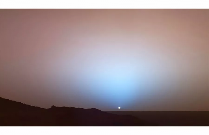 Coucher de soleil sur Mars