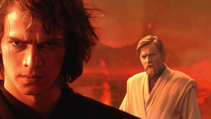 Anakin Skywalker et Obi-Wan Kenobi sur Mustafar
