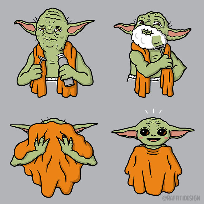 Maître Yoda se rase