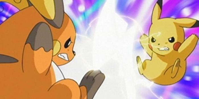 Pikachu contre Raichu dans Pokémon