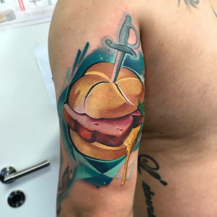 tatouage de burger
