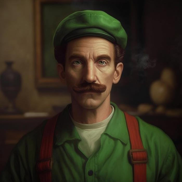 Luigi recréé en version réaliste par une IA.