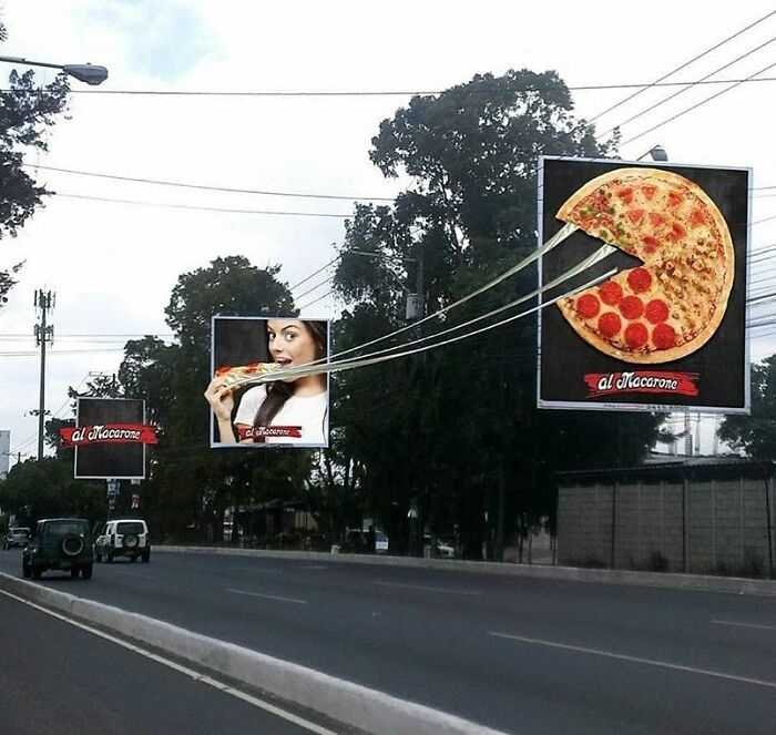 Publicité pour une pizzeria 