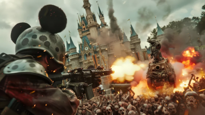Tir de mitraillette contre des zombies à Disneyland Orlando