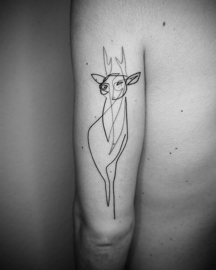 tatouage cerf