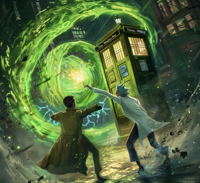 Docteur Who vs Rick  Midjourney
