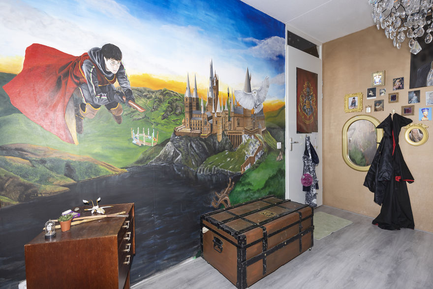 Une mère transforme la chambre de sa fille fan de Harry Potter en dortoir  de Poudlard